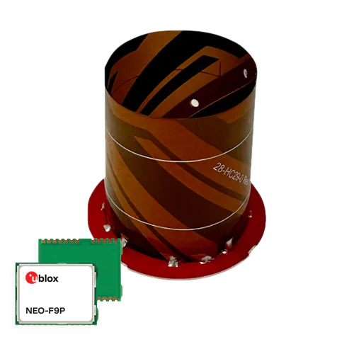 Calian HCS885EXF Smart Helical GNSS Antenna; High Precision; Precise Heading; u-blox NEO-F9P