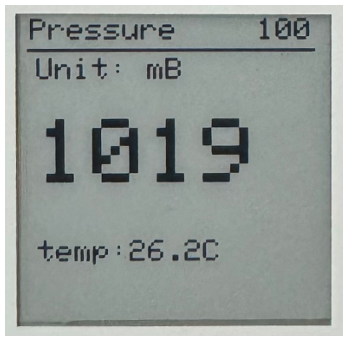Cascoda KNX IoT Environment Sensor Pressure Screen