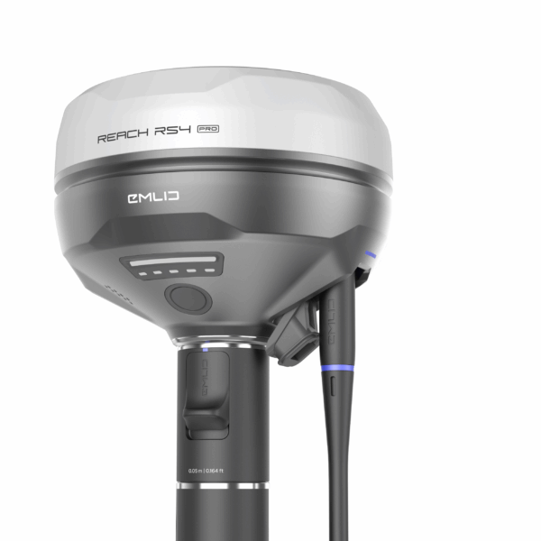 Emlid Reach RS4 PRO All-band RTK GNSS receiver with dual cameras. Visual stakeout and remote point capture for faster and safer work.